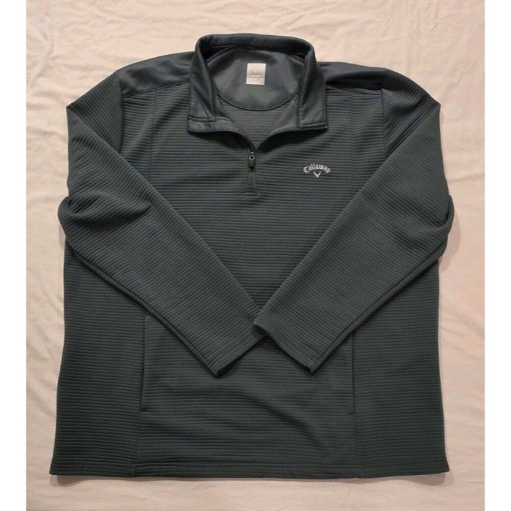 Callaway Opti-Dri Men's 2XL Hunter Green 1/4 Zip Golf Pullover